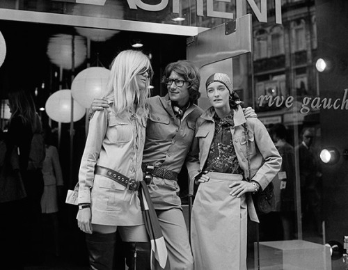 Yves Saint Laurent with Betty Catroux and Loulou De La Falaise