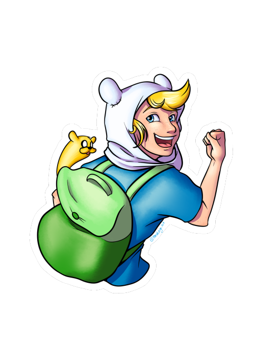 A Couple Of Stickers I Designed To Give As Freebies For The Shop Fifteen Lives. Finn The Human Is Precious