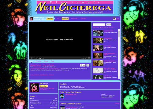 I miss when you could design skins for your YouTube channel :(