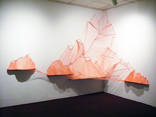 vjeranski:AILI SCHMELTZThe Magic City – 2008 nails, string, and woodvariable dimension installation