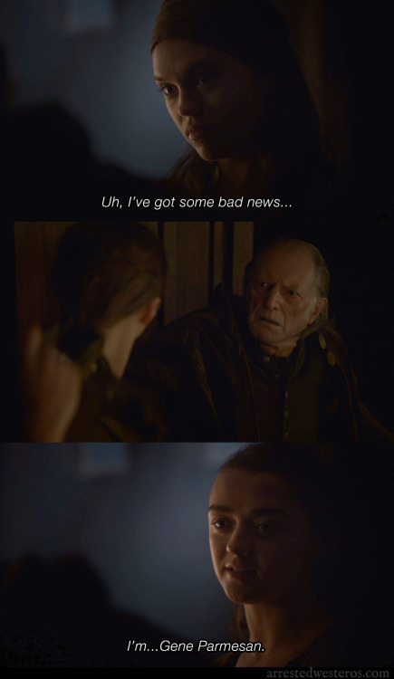 arrestedwesteros: Gene Parmesan: Uh, I’ve got some bad news. I’m… Gene Parmesan.&