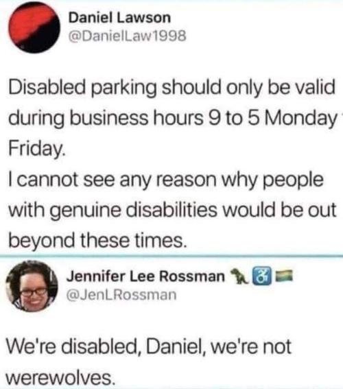 Turns out, people with a disability are also people