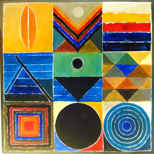 thunderstruck9:Sayed Haider Raza (Indian-French, b. 1922), Antar Jyoti, 2012. Acrylic on canvas, 100