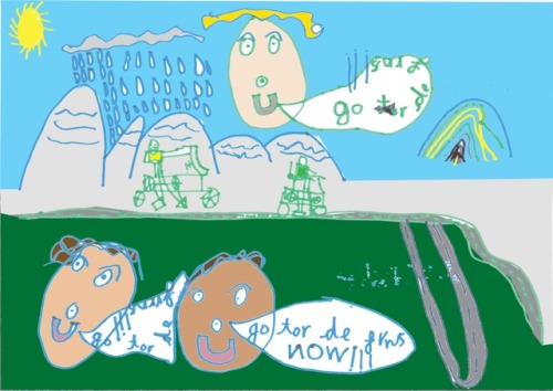 cyclogamesillustration:
“ Cyclogames competition entry
From Monty, age 6
“Tour de France Crowd” ”