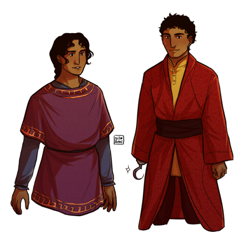 gil-estel: decided to color my queen’s thief kiddos.  will do kamet and costis next. 