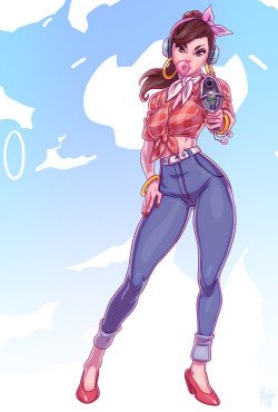 kajinman:D.Va Cruiser  I did this drawing for the Trinquétte Weekly Challenge, but I did not like hahahaha anyway, I post it now.  
