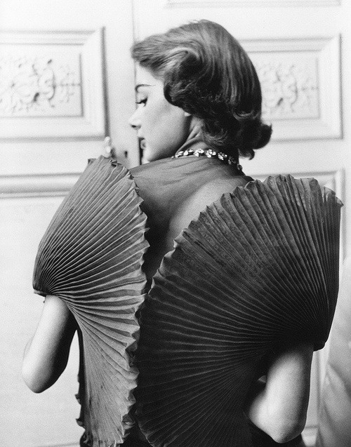 Model Jacqueline Marsel in a dress by Elsa Schiaparelli,1951