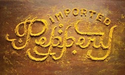 typostrate:  Food Typography  made of pepper,