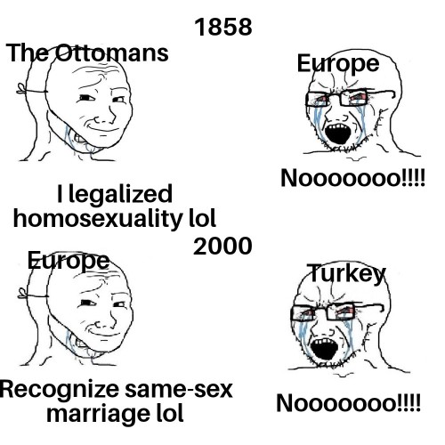 The Ottomans legalized it pretty early in 1858.