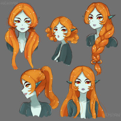 nanumn:  some sketches of midna with different hairstyles!    my love~ @slbtumblng