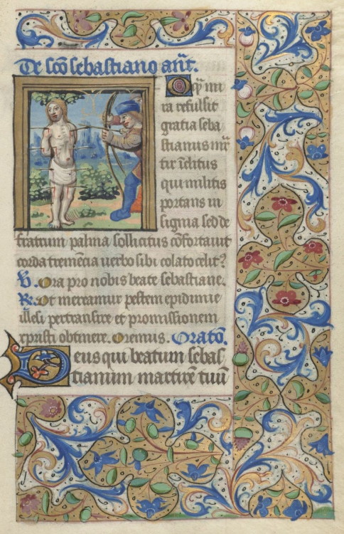 Catholic Church. Book of hours : use of Paris : manuscript, [between 1500 and 1510]. MS Lat 160Hough