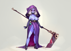 cyancapsule:Grim reaper-esque girl! Hood