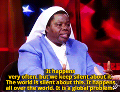 sandandglass:  Sister Rosemary Nyirumbe and Stephen Colbert talk about the abduction