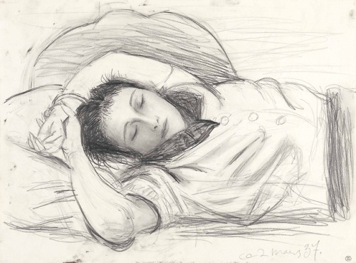 lawrenceleemagnuson:Picasso Portrait de Dora Maar endormie (1937)pencil on paper 37.7 x 51 cm