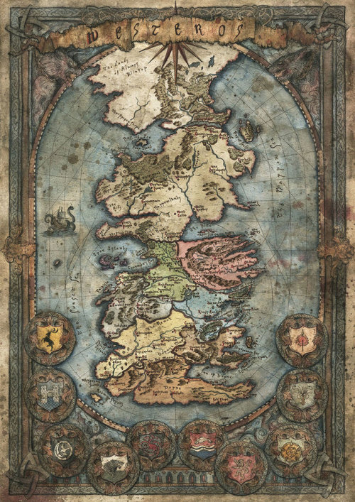 Porn photo artofthrones: Westeros Map - Game of Thrones