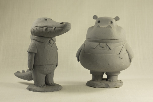 ca-tsuka: Sculptures by Andrea Blasich for production of The Dam Keeper animated short-film directed by Dice Tsutsumi and Robert Kondo. 