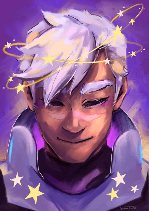 sixofclovers:white haired anime boy I’ve been saved 