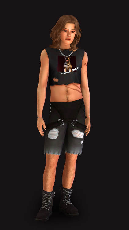 lou howell  disaster bi dog1~ hair - beanie - top - bottoms - necklace - shoes2~ top - necklace - sk