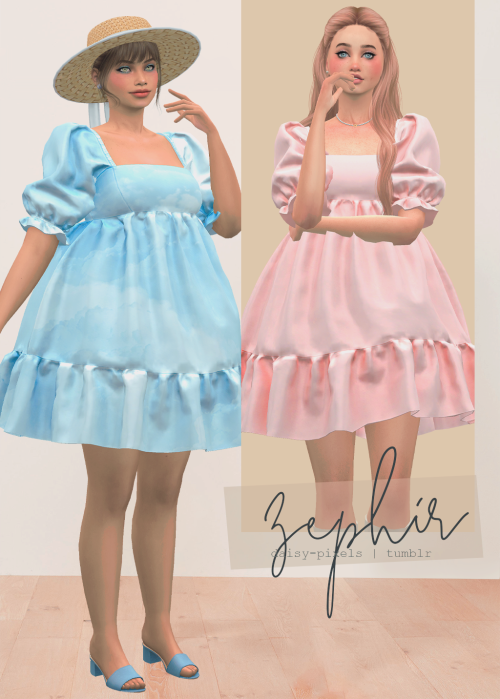  - ̗̀ Zephir Dress ̖́- (TS4) Download: Patreon | My Blog (April, 20th)New Mesh | Whole Body.Base Gam