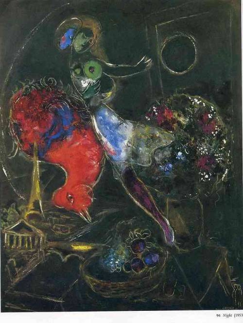 artist-chagall: Night, 1953, Marc Chagall Medium: oil,canvaswww.wikiart.org/en/marc-chagall/