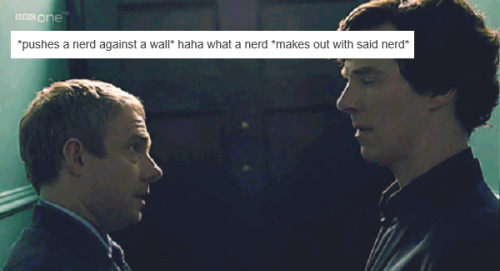 Campy Gay/Grumpy Bi Johnlock + Text Posts