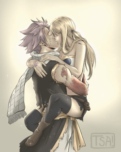tsademcxo:  I want my babies to live happily ever after ♡♡   Natsu and Lucy ♡ Fairy Tail