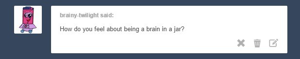 brainy-twilight:  askspitfirewonderbolt:  This body without a brain can’t control