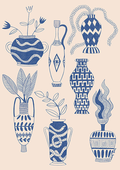 After playing some Assassin’s Creed Odysseus and Origins I found myself drawing these vases. I