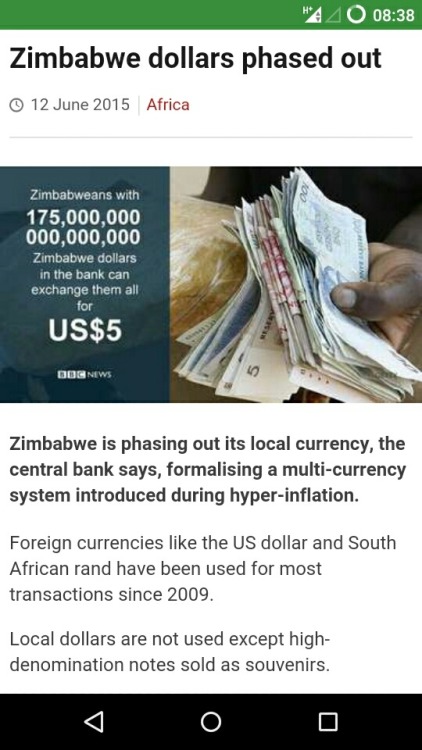 Usul: gimana kalau Rupiah diganti pake USD aja sebelum nilainya mencapai level Zimbabwean Dollar… – View on Path.