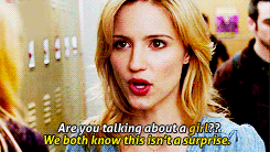 littleredpianostory: Faberry Week - Time Travel. Present Quinn pays a visit to past Quinn to let her