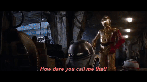 pissedoffr2:Here’s a rough translation of what the droids were saying in their reunion in Episode 7.