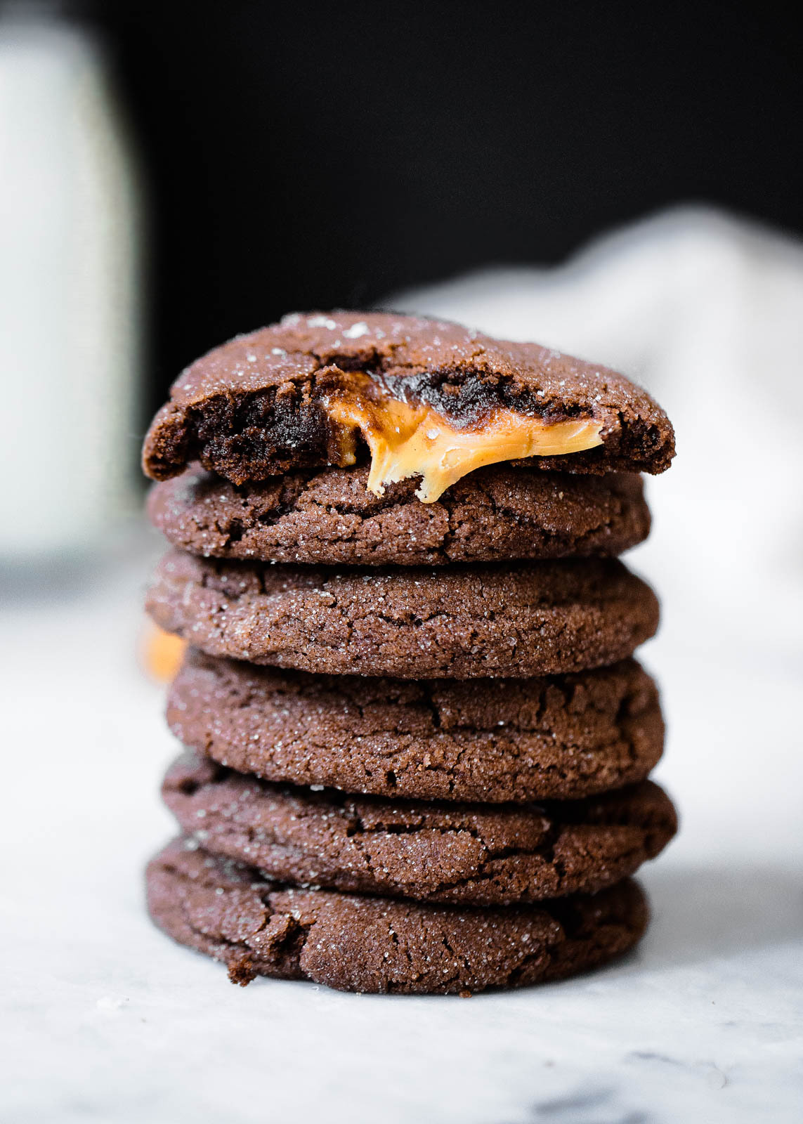 foodffs:  Salted Caramel Stuffed Chocolate Snickerdoodles Follow for recipes Get