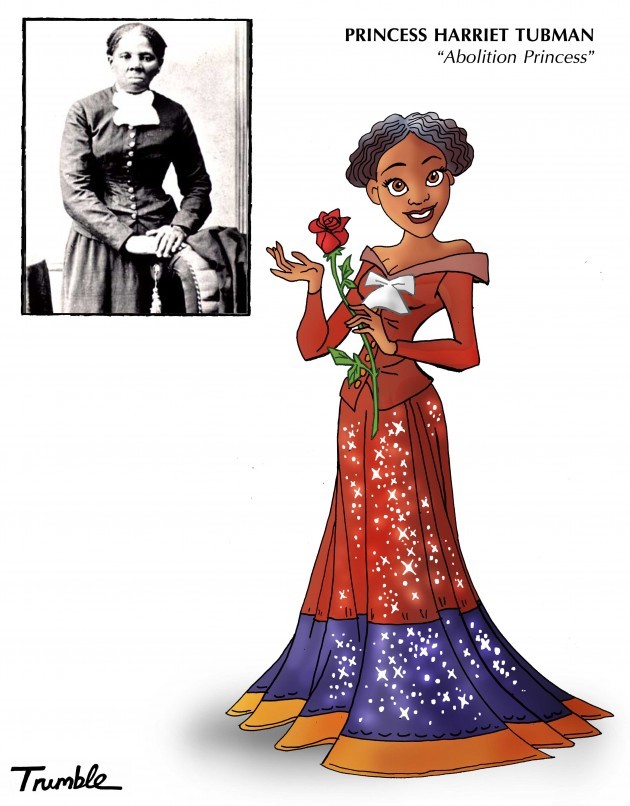 bitch-media:  An artist puts the Disney princess filter on real life role models. 