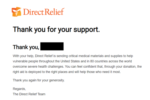  Donation Made! We are incredibly happy to announce that we have made our final donation to Direct R