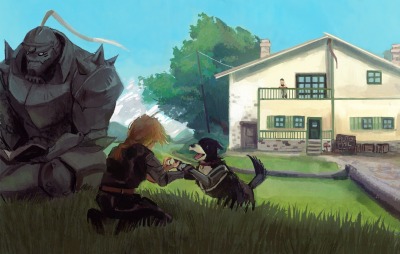 ratrrriot:Home.Old FMA painting i made🌻