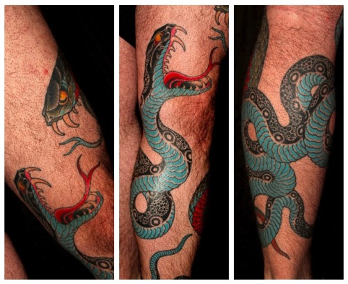 SNAKE DAY Chris O'Donnell (New York - Private Studio and Kings Avenue) http://chrisodonnelltattoo.co