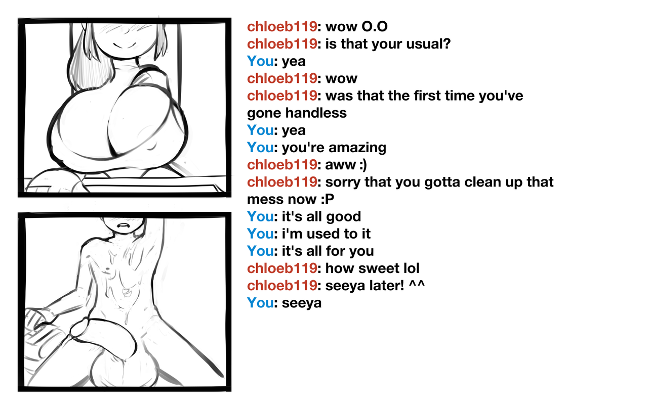 jinnsart: when a very frisky chloe goes on a chat site  twitter / support me! 