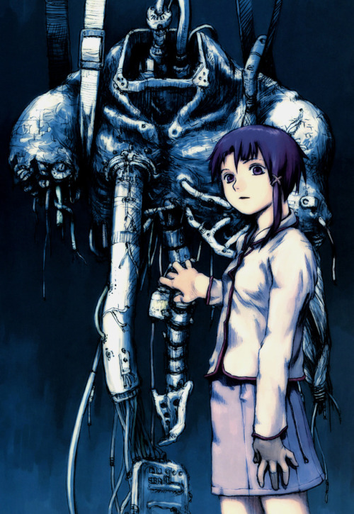 immloveanime:Serial Experiments Lain - Official art by Yoshitoshi ABe