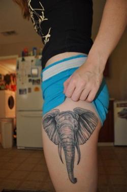 tattooednbeautiful:  159 Charming Elephant