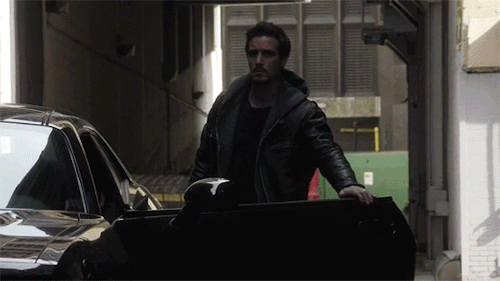 toesure:reddie (au) in the next episode of… expensive cars and leather jackets and facial hair and m