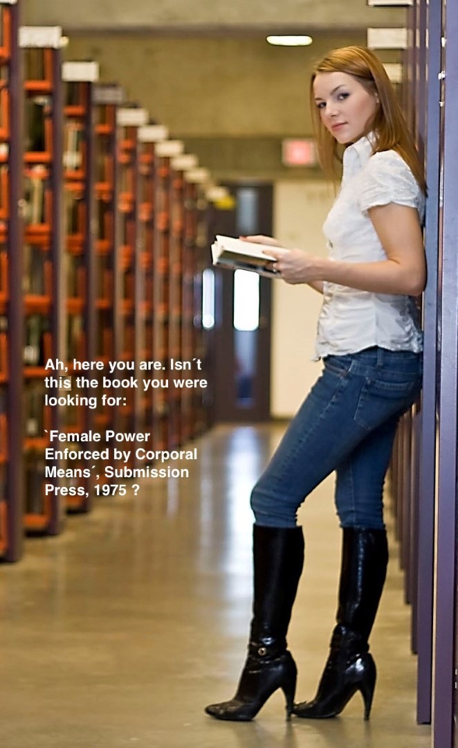 Getting some help at the library.
