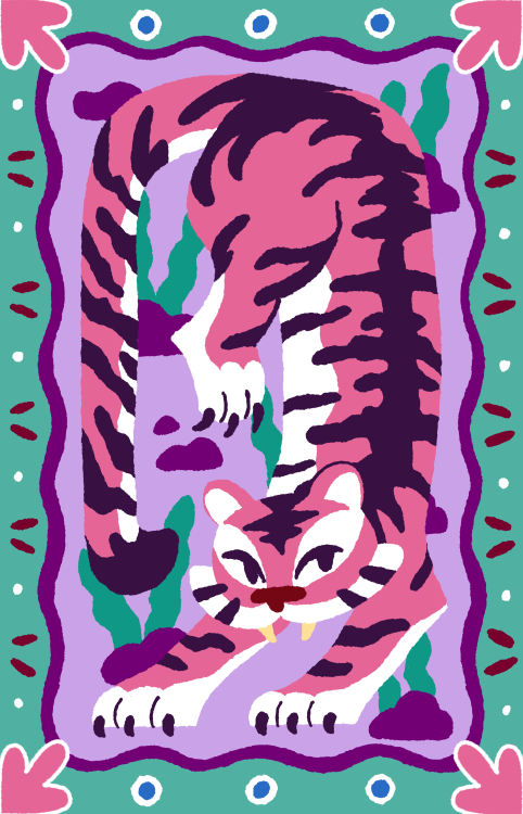 funzos: tiger rug I’m making right now, I like this one a looooot I might make more with color