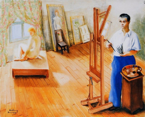 Moïse Kisling (Polish/French, 1891-1953), Painter and Model 