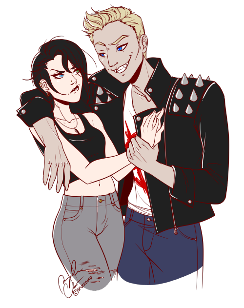 Careful&hellip; these two bite! These vamps belong to @chaotic-bisexual8. Thanks for commissioni