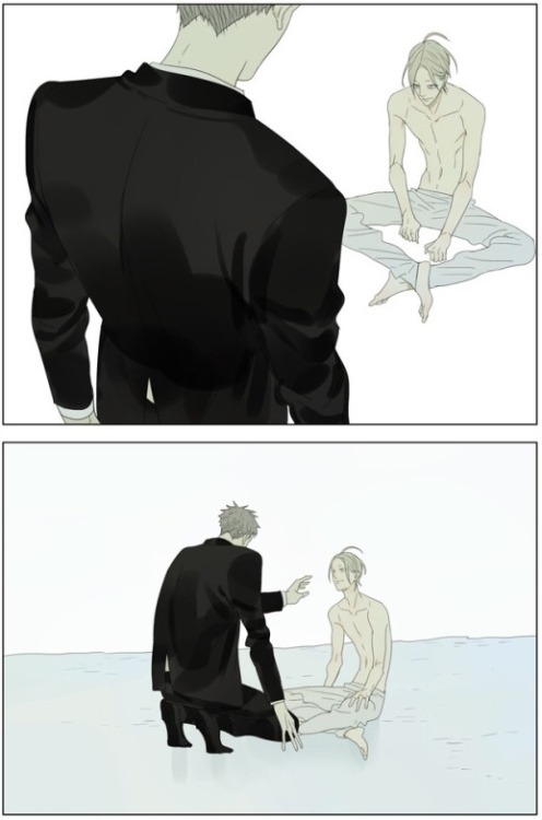 skexxy:  19 days: Jian Yi + His father  The second image was posted by Old Xian first, back when 19 Days was just concept art, and I thought the other man was just some older version of Zheng Xi.  