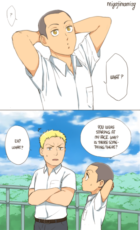 miyajimamizy:  Connie is so cute and Reiner likes smol cutie  Instagram