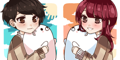 Some icons I drew lately for a couple friends (+ my persona)! -Diem
