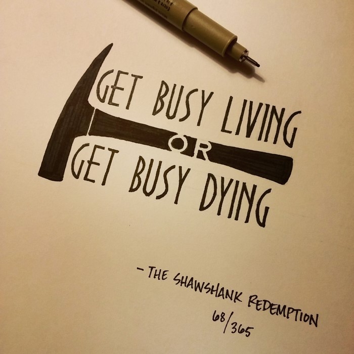 pr1nceshawn:    365 Days of Hand Lettered Movie Quotes by Ian Simmons.   