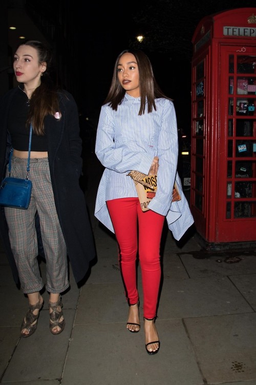 HQ: Leigh-Anne leaving &lsquo;Cantina Laredo&rsquo; in London, UK - March 31, 2018