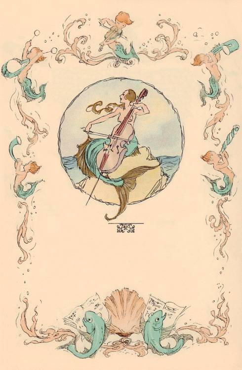 mermaidenmystic:Cunard White Star Music Menu cover #2 ~ 1930′s ~ Alistair K. MacDonald (S